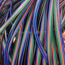 20m/lot 4pin RGB Cable, 22awg extension wired wire For LED RGB Strip, PVC insulated wires, Tinned copper electric cable 2024 - buy cheap