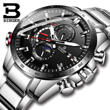 BINGER-Reloj Automático para hombre, pulsera mecánica de lujo, militar, resistente al agua, regalo suizo 2024 - compra barato