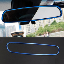 For Toyota Camry 2018 Car Inside Rearview Mirror Trim sticker Cover Interior modification Stainless Steel Accessories carstyling 2024 - buy cheap