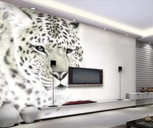 beibehang Custom wallpaper 3d photo mural fashion leopard print leopard living room background wall paper decorative painting 2024 - buy cheap