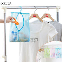 XZJJA 1PC Creative Multi-Function Mesh Storage Bag Home Kitchen Bathroom Hanging Organizer With Rotating Hook Clothes Clip Bags 2024 - buy cheap