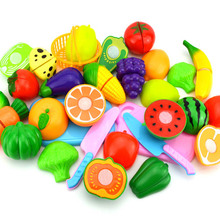 Conjunto de brinquedos de comida de plástico, 8 peças, faça você mesmo, brinquedos educativos para crianças, presentes infantis, cortar frutas 2024 - compre barato