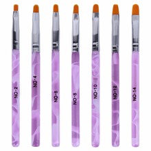 7pcs/set Nail Art Brush Pens Acrylic Brushes UV Gel Polish Painting Drawing Brushes Professional Manicure Pedicure Tools Kit New 2024 - buy cheap