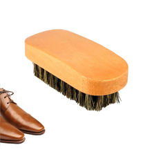 Pig Hair Shoe Shine Brushes With Horse Hair Bristles For Boots Shoes Care Cleaning Brush For Suede Nubuck Boot 2024 - buy cheap
