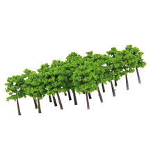 40pcs/Pack Plastic Model Trees Train Railroad Diorama Scenery Layout Miniature Landscape Decor Accessory 1:250 Green 2024 - buy cheap