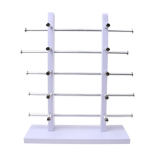 5-Layer Sunglasses Eyeglasses Display Wooden Frame Rack Stand Holder Organizer Earing Jewelry Packaging -White 2024 - buy cheap
