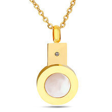 New Brand Gold Necklace Shell pendant necklace 316L Stainless Steel Chain Fashion Women Jewelry 2024 - buy cheap