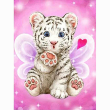 5D DIY Full Square New Diamond Painting Tiger Diamond Embroidery Cross Stitch Cartoon Round Full Drill Mosaic Kit Children Gift 2024 - buy cheap