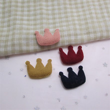 40pcs/lot 4*3cm Crown Pads Patches Appliques for Craft Clothes Sewing Supplies DIY Hair Clip Accessories 2024 - buy cheap