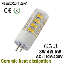 G5.3 led lamp t3 t4 jcd light bulb bi pin base 110V 220V 3W 4W 5W replace 25W 30W 35W halogen lamp crystal Light Cabinet Light 2024 - buy cheap