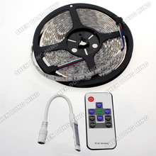 Mini controle + faixa de led 5050 rgb smd, fita flexível de led neon com 10 teclas, 60leds/m, 12v dc, 7.2w/m 5m 300leds