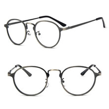 Monturas metálicas para gafas de miopía, ovaladas, Vintage, Retro, a la moda, Rx, able, viene con lentes transparentes 2024 - compra barato