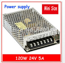 MS-120-24 120W Mean well LED Transformer 24V Power Supply 5A from 110V 220V AC to DC Output 2024 - buy cheap