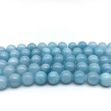 4 6 8 10 12mm Natural Lake Blue aquamarin Amazonite Round loose stone jewelry Beads agat Beads 15" DIY Fo Jewelry Making 2024 - buy cheap