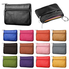 Soft Men Women Card Coin Key Holder Zipper Purse Leather Wallet Pouch Change Bag 2024 - buy cheap