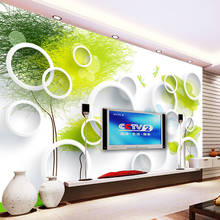 Custom Photo Wallpaper Abstract Tree 3D Circles Living Room Sofa TV Background Wall Paper Modern Art Painting 3D Mural Wallpaper 2024 - buy cheap