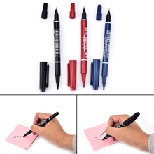 3 Colors Permanent Paint Marker Pen Twin Tips Doubled Headed Hook Line For CD DVD Media Disc Quick-drying Writing Pens 1PC 2024 - buy cheap