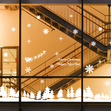 free shipping 2015 Christmas X mas snow Large wall glass window sticker decal shop home decor wall decoration xmas016 2024 - buy cheap