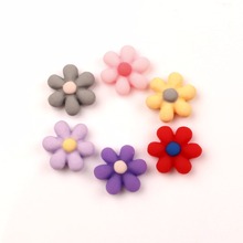 50 Uds. De flores de resina de 15mm para decoración, artesanías Kawaii, adornos de cabujón con reverso plano para álbum de recortes, accesorios DIY 2024 - compra barato