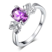 purple zircon decent pretty Silver plated Ring Fashion Jewerly Ring Women&Men , /IRGNMLND BAEWJMYM 2024 - buy cheap