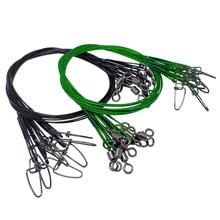 Cable de pesca de 30/50 piezas, 50cm, 150Lbs/68kg, cable de acero antimordedura, Conector de pesca resistente 2024 - compra barato