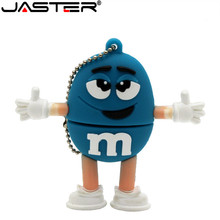 JASTER 100% Real Capacity Cartoon M & M Chocolate Bean USB Flash Drive Drive usb2.0 4GB 8GB 16GB 32GB 64GB Pendrive Memory Stick 2024 - buy cheap