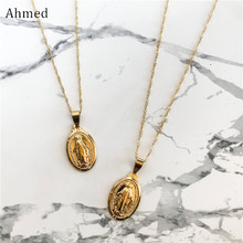 Ahmed Fashion Religious Virgin Mary Necklace for Women Trendy Mother Mary Necklace Pendant Cross Catholic Gifts Jewelry 2024 - buy cheap
