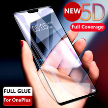 5D Премиум Закаленное стекло с полным клеем для OnePlus 7 6T защита экрана OnePlus 6 защитная пленка полное покрытие OnePlus 5T 5 3T 2024 - купить недорого
