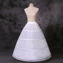 Cheap Long Wedding Bridal Petticoats for Wedding Dress 4 Hoop Ball Gown Crinoline Petticoat Wedding Accessories Petticoat 2024 - buy cheap