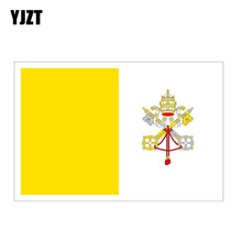 YJZT 12.9CM*8.5CM Vatican City Flag Bike Decal Funny Reflective Creative Car Sticker PVC 6-0447 2024 - buy cheap