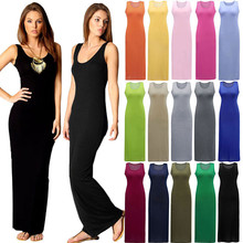 2022 Summer Dress Sexy Women Maxi Dress Solid Modal Casual Dress Elegant Party Long Dresses Vestidos, dress -  2024 - buy cheap
