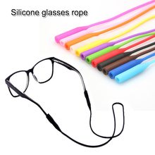 56cm Silicone Glasses Chain Strap Cable Holder Neck Lanyard for Reading Glasses Keeper Elastic Eyewear Anti Slip Eyeglasses TY66 2024 - buy cheap