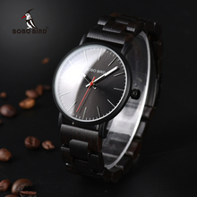 BOBO BIRD-reloj de madera de cuarzo para hombre, cronógrafo de lujo, de madera de ébano, C-Q30 2024 - compra barato