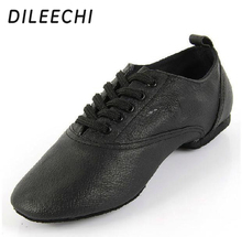 DILEECHI-zapatos de baile de piel auténtica, calzado de baile de piel de cerdo, suela exterior blanda, talla grande 2024 - compra barato