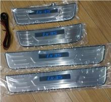 Placas de umbral de desgaste de puerta inoxidable, accesorios aptos para Hyundai TUCSON/ix35, cubierta de Panel de entrada 2010, 2011, 2012, 2013, 2014, 2015 2024 - compra barato