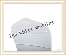 100 белые чехлы на стул из спандекса с алмазной пряжкой/повязка из спандекса для вечерние Свадебные Бесплатная доставка 2024 - купить недорого