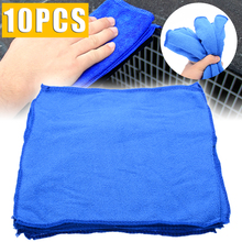 10pcs/set Blue Microfibre Cleaning Towel Soft Cloth Washing Cloth Towel Duster Car Home Cleaning Micro Fiber Towels 30*30cm 2024 - buy cheap