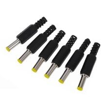 Top quality 5.5mm x 2.5mm DC Power Plugs Male Barrel Connectors Black 6Pcs 2024 - buy cheap