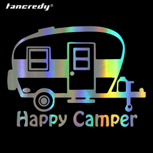 Tangcredy наклейки для автомобиля и наклейки для автомобиля Happy Camper наклейки на бампер для автомобиля Стайлинг двери тела окна виниловые наклейки на стену 2024 - купить недорого