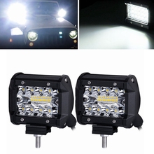 Rated 60W Actual 15W 4 inch LED Bar LED Work Light Bar for Driving Offroad Boat Car Tractor Truck 4x4 SUV ATV 12V 24V 2024 - buy cheap