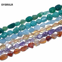 Contas de pedra para fazer joias, venda por atacado, 5-8mm, forma de cascalho natural, agat, cristal, colar diy, pulseira, cordão 2024 - compre barato