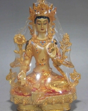Estatua de budista, estatua de Dios de 28cm, bronce, cobre, dorado, verde, TaRa, Guan, Yin, kwan-yin, Boddhisattva, 21cm 2024 - compra barato