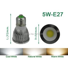 Foco LED COB E27, 5W, Bombilla interior cálida/fría, garantía CE ROHS, 3 años X 4 pares 2024 - compra barato