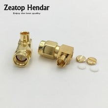100Pcs Brass SMA / RP-SMA Male Jack 90 Degree Right Angle RF Coaxial Conector Plug for RG402 Semi-Flexible Cable Connector 2024 - buy cheap
