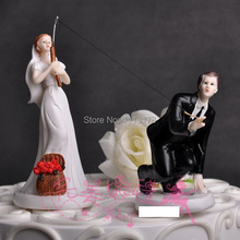 Decoração de bolo para noivas e noivados, decoração engraçada para bolo de casamento, noivado para corrida 2024 - compre barato
