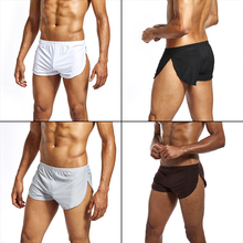 Cuecas boxer masculinas cintura baixa respirável casual leve cor sólida presente para boyfriend esporte xrq88 2024 - compre barato