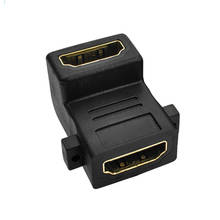 HDMI Женский к HDMI Женский угол 90 градусов настенная пластина разъем адаптера A7 2024 - купить недорого