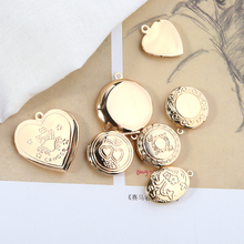 14Pcs 20-30MM Mix Heart Round Shape KC Gold Alloy Box Jewelry Charms Jewellery Pendants 2024 - buy cheap