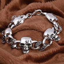 MINHIN New Design Skull Punk Bracelet Bangles Fashion Men Bracelets Summer Trendy Jewelry Stainless Steel Bracelet 2024 - buy cheap