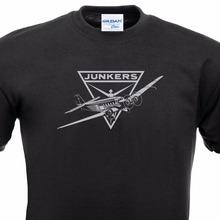 Camiseta de marca para hombre, Camisa de algodón de 100% a la moda, diseño de Tante Ju 52 Hugo Junkers Luftwaffe Aircraft Flieger, 2019 2024 - compra barato